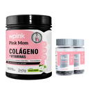 colágeno pink mom de maçã verde - 240g + 2 cabelos e unhas X - wp