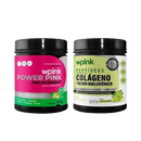 super power pink de limão - 300g + colágeno de uva verde - 240g - wp