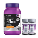 three premium whey protein doce de leite 3W- 1 kg + 2 cabelos e unhas - wp