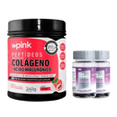 colágeno de lichia - 240g + 2 cabelos e unhas - wp