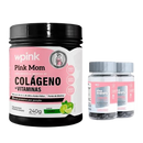 colágeno pink mom de limão - 240g + 2 cabelos e unhas X - wp