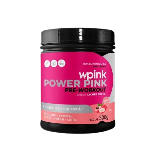 super power pink de lichia - pré-treino – 300g
