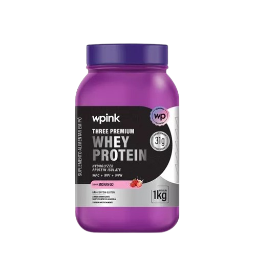 three premium whey protein morango 3W - (1kg) - wp