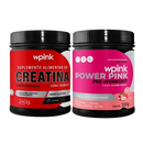 creatina de lichia 240g - power pink de lichia 300g - pré-treino - wp