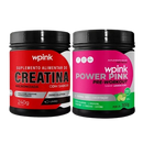 creatina de limão 240g - power pink de limão 300g - pré-treino - wp