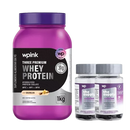 three premium whey protein baunilha 3W– 1 kg + 2 cabelos e unhas - wp