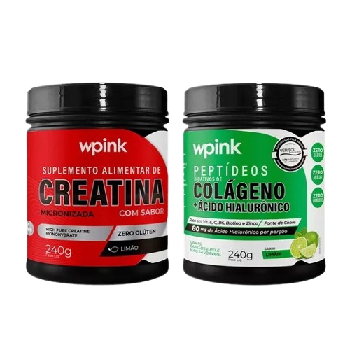 creatina de limão - 240g + colágeno de limão - 240g - wp
