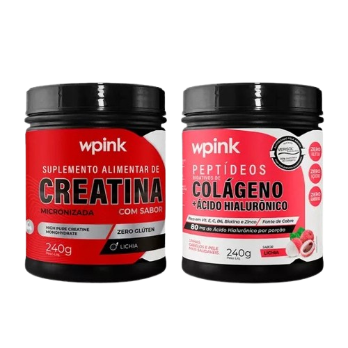 creatina de lichia - 240g + colágeno de lichia - 240g - wp